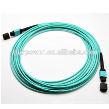 Factory price 4 8 12 24core MPO/MTP OM3 10G fiber optic patch cord/jumper,glass fibre optic cable